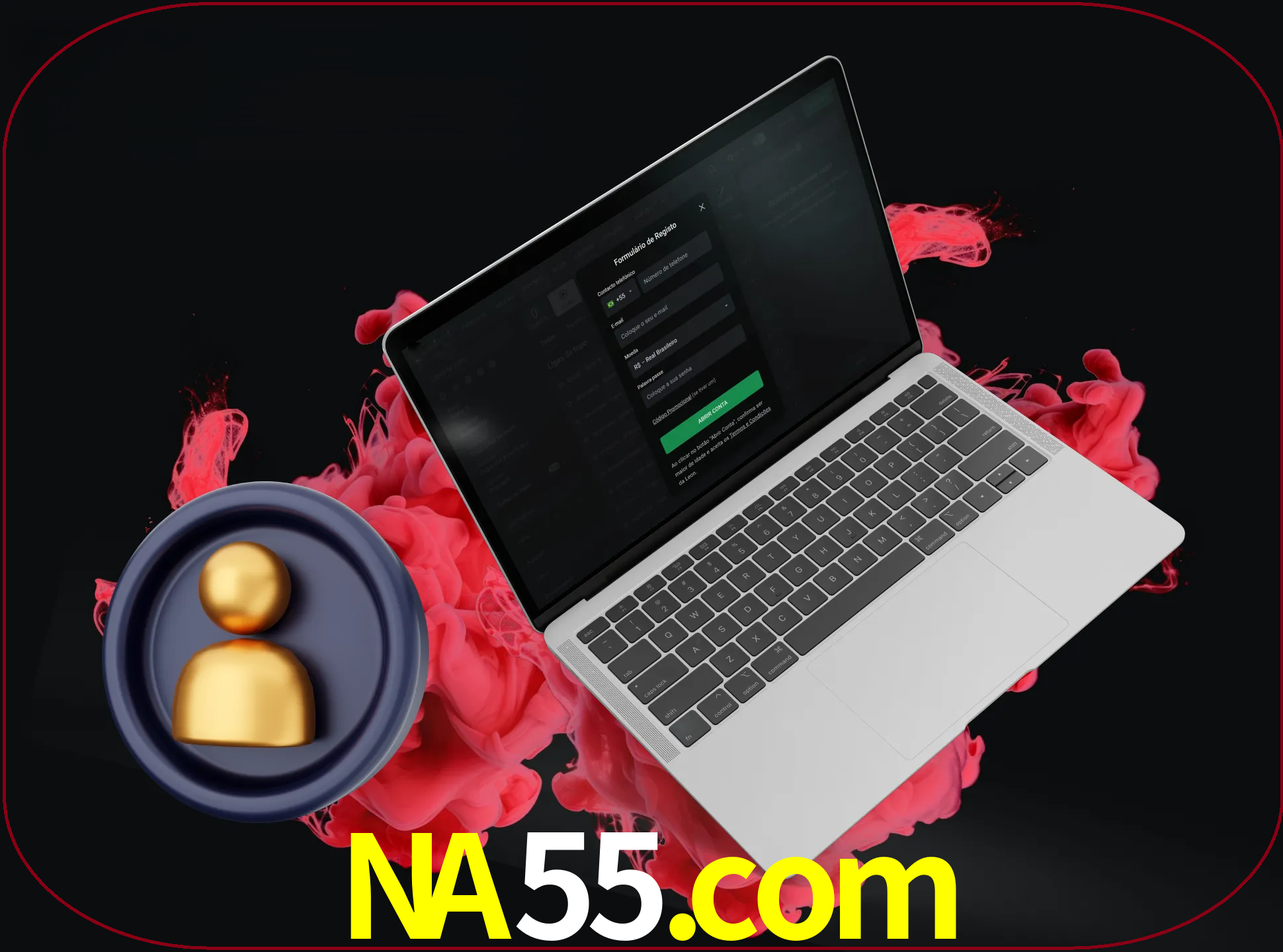 No cabeçalho do site na55, clique no botão que o levará a um formulário especial onde terá de introduzir as suas informações actuais.